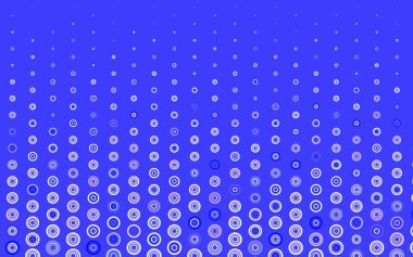 Açık Pembe, daireli mavi vektör şablonu. Soyut arka planda bulanık kabarcıklar ve renkli gradyan. Fütürist reklamlar ve kitapçıklar için şablon.