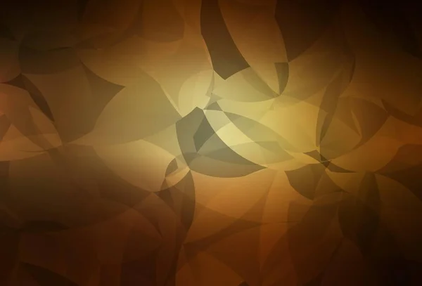 Sötét Sárga Vektor Gradiens Háromszögek Textúra Kreatív Illusztráció Félhang Stílusban — Stock Vector