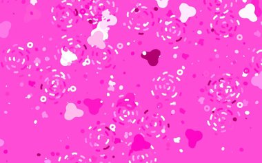 Rastgele şekilli açık pembe vektör deseni. Renkli rastgele şekillerle modern soyut illüstrasyon. Kartvizitiniz için modern tasarım.