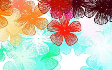 Açık yeşil, kırmızı vektör soyut desenli, çiçekli, bulanık şekilli, yaratıcı illüstrasyon çiçekli. İşiniz için en iyi tasarım..