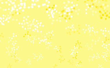 Yapay zeka verileriyle açık sarı vektör arkaplanı. Soyut şablondaki yapay zeka şekilleriyle parlayan illüstrasyon. Zeka ve yenilik reklamları için şablon.