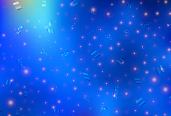 Hellblauer Vektorhintergrund Urlaubsstil Abstrakte Gradienten Illustration Mit Farbenfrohen Weihnachtssachen Muster — Stockvektor