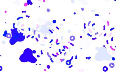 Soyut formlarla açık mor vektör dokusu. Renkli rastgele şekillerle modern soyut illüstrasyon. İşiniz için en iyi akıllı tasarım.