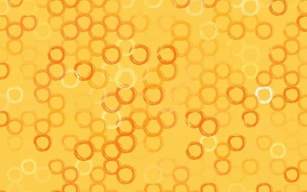 Light Yellow Vector Template Circles Beautiful Colored Illustration Blurred Circles — Stock Vector