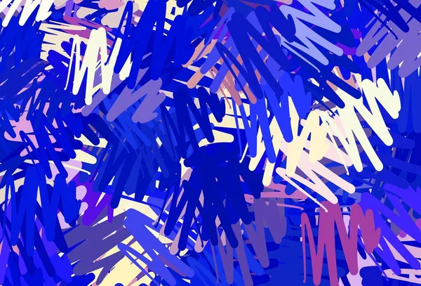 Світло Рожевий Синій Векторний Візерунок Гострими Лініями Барвиста Блискуча Ілюстрація — стоковий вектор
