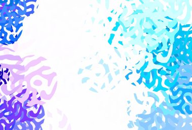 Açık pembe, soyut şekilli mavi vektör dokusu. Soyut tarzda rengarenk gradyan şekilleri olan bir resim. Bir cep telefonu için arka plan.