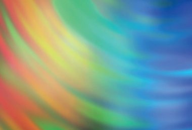 Açık mavi, sarı vektör bulanık parlak soyut arkaplan. Parlak renkli bir illüstrasyon. Marka kitabınız için yeni biçim tasarımı.