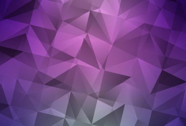 Açık pembe vektör mozaik arkaplan. Origami stilinde gradyan ile yaratıcı geometrik illüstrasyon. Dizaynınız için üçgen desen.