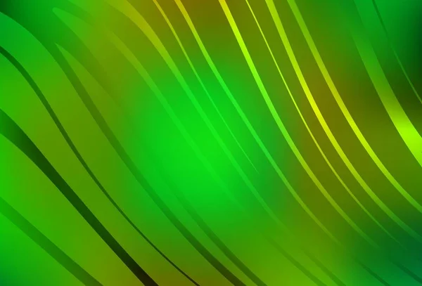 Світло Зелений Жовтий Векторний Компонування Вигнутими Лініями Колоритна Абстрактна Ілюстрація — стоковий вектор