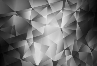 Açık gri vektör eğimli üçgen şablonu. Üçgenli parlak renkli çizimler. İşiniz için en iyi üçgen tasarım.