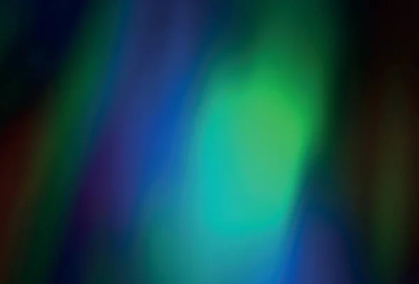 Azul Escuro Vetor Verde Borrado Modelo Brilhante Ilustração Abstrata Colorida — Vetor de Stock