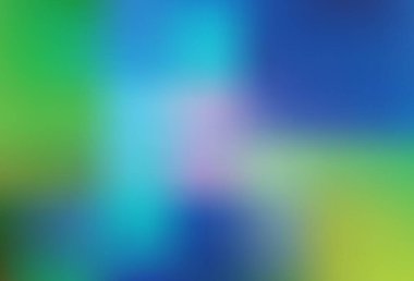 Açık mavi, yeşil vektör bulanık parlak soyut arkaplan. Gradyan tasarımlı, soyut, ışıltılı çizimler. İşiniz için en iyi bulanık tasarım..