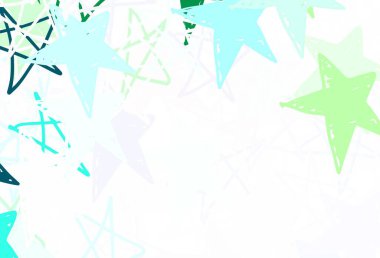 Küçük ve büyük yıldızlı Light Gray vektör arkaplanı. Soyut şablondaki yıldızlarla dekoratif parlak illüstrasyon. Astronomi web siteleri için desen.