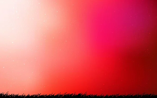 Diseño Vectorial Rojo Claro Con Estrellas Cósmicas Ilustración Abstracta Brillante — Vector de stock