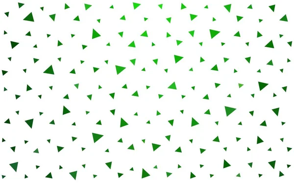 ライトグリーンのベクトルが三角形の背景を照らします 多角形のスタイルで全く新しいカラーイラスト あなたのウェブサイトのための新しいテクスチャ — ストックベクタ