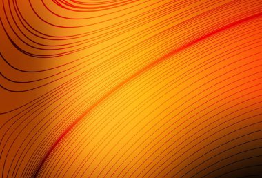 Bükülmüş çizgileri olan koyu turuncu vektör dokusu. Eğimli çizgileri olan zarif parlak bir illüstrasyon. Cep telefonu ekranları için arkaplan.