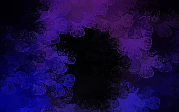 Dark Purple Vector Telón Fondo Natural Con Árboles Ramas Ilustración — Vector de stock