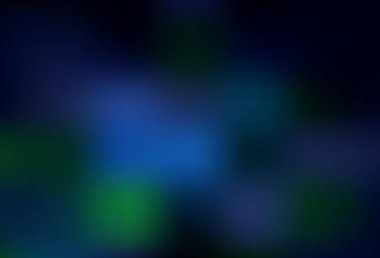 Koyu mavi, yeşil vektör parlak deseni bulanıklaştırdı. Görüntü stili ve gradyanı olan yeni renkli çizimler. Web siteniz için bulanık tasarım.