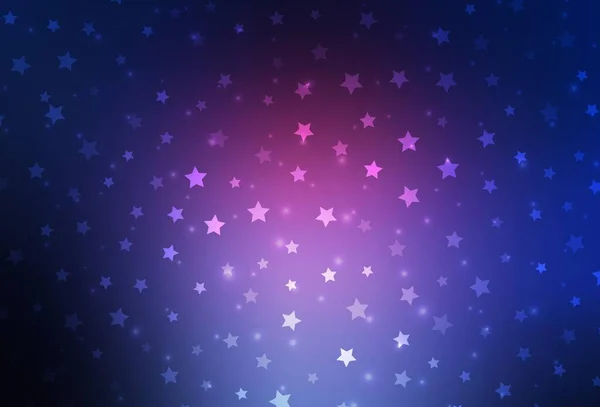 Rosa Oscuro Patrón Vector Azul Con Copos Nieve Navidad Estrellas — Vector de stock