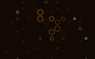 Açık yeşil, noktalı sarı vektör arkaplan. Parlak renkli soyut çemberlerin olduğu bir resim. Reklamlar, broşürler için desen.