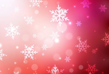 Karnaval tarzında açık kırmızı vektör şablonu. Noel sembolleri ve tabelaları ile renkli çizimler. Bir üniversite posteri için en iyi tasarım, afiş.