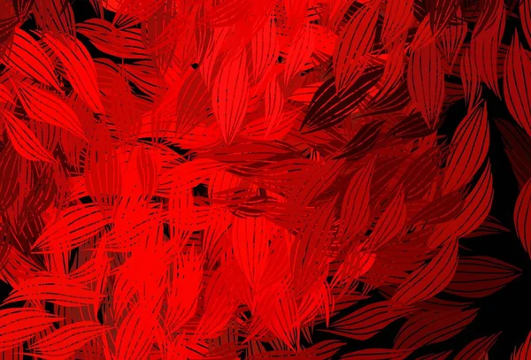 Fondo Abstracto Vectorial Rojo Oscuro Con Hojas Ilustración Abstracta Colorida — Vector de stock