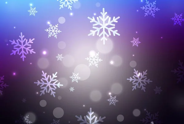 Sötét Rózsaszín Kék Vektor Háttér Xmas Stílusban Színes Illusztráció Karácsonyi — Stock Vector