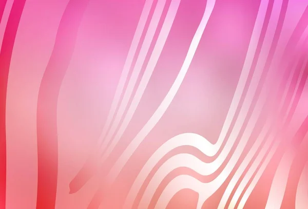 Светло Розовый Векторный Фон Изогнутыми Линиями Красочная Градиентная Иллюстрация Простом — стоковый вектор