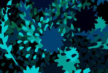 Açık mavi, rastgele şekilli kırmızı vektör deseni. Modern tarzda değişen renkli kaotik formlar. Kartvizitiniz için modern tasarım.