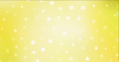 4K açık sarı akış videosu Xmas tarzında. Yeni yıl özellikleriyle parlayan renkli animasyon. Mobil uygulamalar için slayt gösterisi. 4096 x 2160, 30 fps.