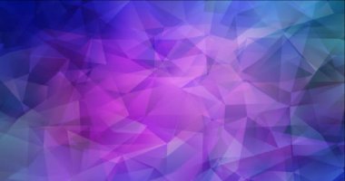 4K koyu pembe, mavi çokgen soyut görüntüler. Renkli bir moda klipsi, akışkan tarzda, gradyanı var. Tasarımcılar için titreşim. 4096 x 2160, 30 fps. Kod Fotoğrafı JPEG.