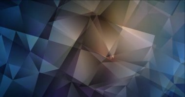 4K lacivert, sarı çokgen soyut animasyon döngüsü. Gradyanlı holografik video. Duvar kağıtları için şarjör. 4096 x 2160, 30 fps. Kod Fotoğrafı JPEG.