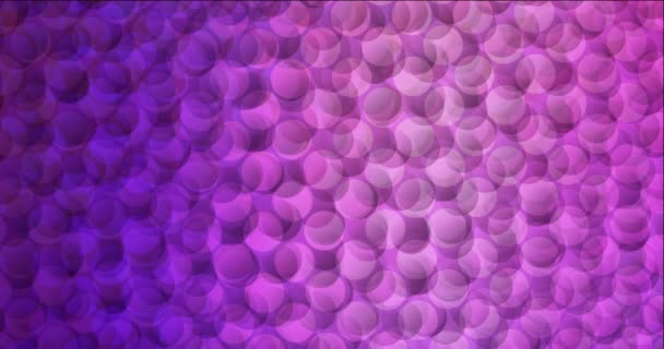 4K环浅紫色 粉红色视频镜头与圆圈 色彩斑斓的时尚夹子 带有渐变圆点 电影业的广告 4096X2160 30Fps — 图库视频影像