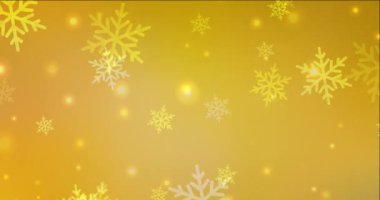 4K koyu sarı video görüntülerini yeni yıl tarzında döngüye sokuyor. Yeni yıl özellikleriyle parlayan renkli animasyon. Video tasarımcıları için yanıp sönüyor. 4096 x 2160, 30 fps.