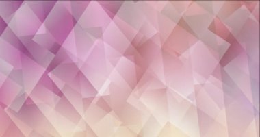 Açık pembe 4K döngü, eşkenar dörtgenli sarı video görüntüleri. Yavruları ve dikdörtgenleri olan holografik video. Mobil uygulamalar için şarjör. 4096 x 2160, 30 fps.