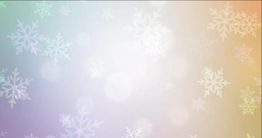 Noel tarzında 4K ışık saçan çok renkli animasyon. Renkli Noel sembollü soyut bir video. Bayram reklamları için klip. 4096 x 2160, 30 fps.