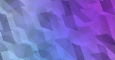 Açık pembe 4K döngüsü, eşkenar dörtgenli mavi soyut animasyon. Yavruları ve dikdörtgenleri olan holografik video. Cep telefonu için film. 4096 x 2160, 30 fps.