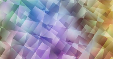 4K döngü ışık çok renkli video örneği dikdörtgen biçiminde. Dikdörtgen şekilli parlak renkli animasyon. Film işi reklamcılığı. 4096 x 2160, 30 fps.