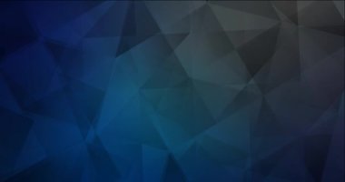 4K koyu mavi çokgen soyut canlandırma döngüsü.