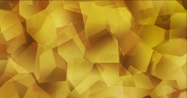 4K koyu sarı çokgen akış videosu döngüsü.