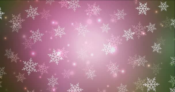 4Kループダークピンク,緑の流れるビデオでクリスマススタイル. — ストック動画
