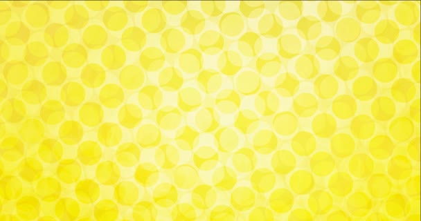 4K loop animazione astratta giallo chiaro con puntini. — Video Stock