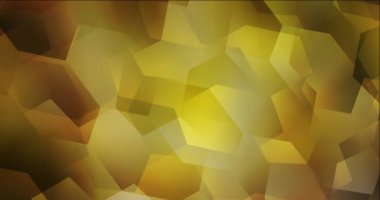 4K koyu yeşil, altıgenli sarı akış videosu.