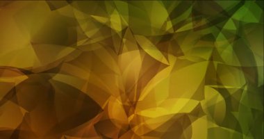 4K koyu yeşil, soyut formlara sahip sarı video örneği.