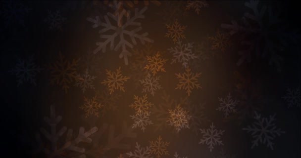 Animación marrón oscuro en bucle 4K en estilo navideño. — Vídeo de stock