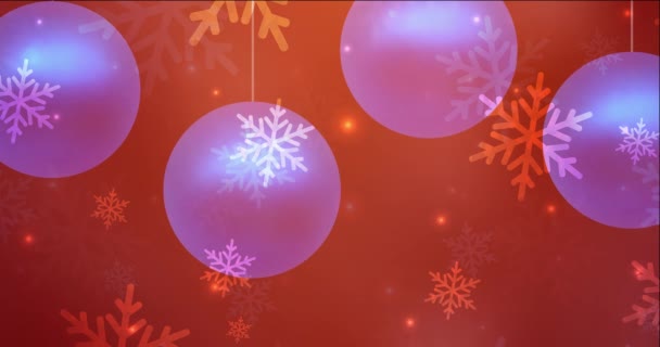 Looping Footage Estilo Feliz Natal Animação Colorida Brilhante Com Atributos — Vídeo de Stock