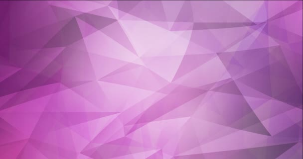4K boucle violet clair, rose séquences abstraites polygonales. — Video