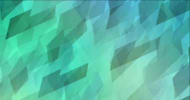 4K döngü açık mavi, çokgen biçiminde yeşil görüntü.