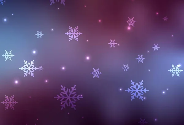 クリスマススタイルのダークパープルベクトルパターン カラフルなクリスマスのものと抽象グラデーションイラスト タイポグラフィのテンプレート — ストックベクタ