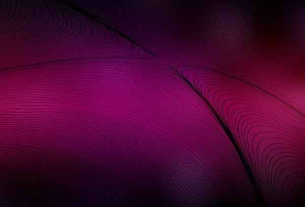 Tmavé Růžové Vektorové Pozadí Křivými Liniemi Elegantní Jasná Ilustrace Přímkami — Stockový vektor